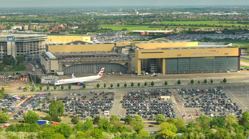 Airport terminal and parking